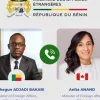 Diplomatie : échange téléphonique entre le ministre Bakari et son homologue canadienne, ce qu'ils se sont dit