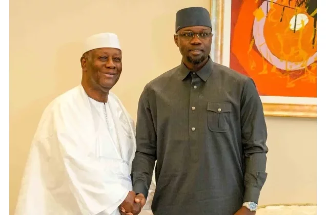 Côte d'ivoire : Ousmane Sonko reçu par Alassane Ouattara